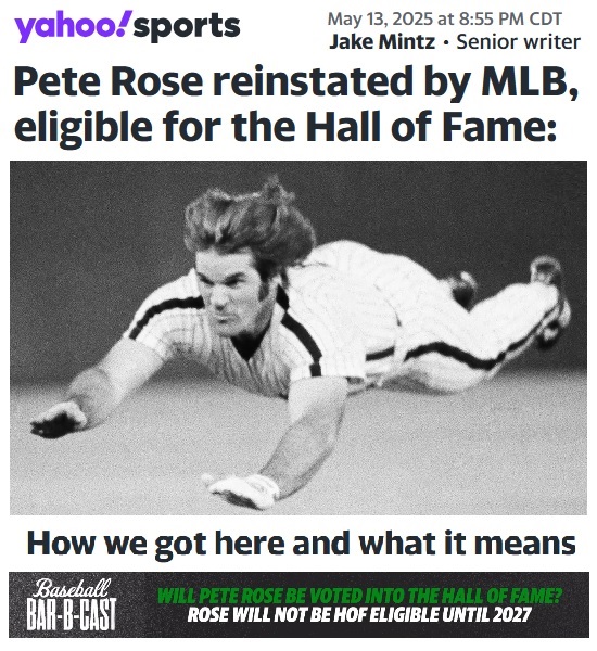 Pete Rose Reinstated